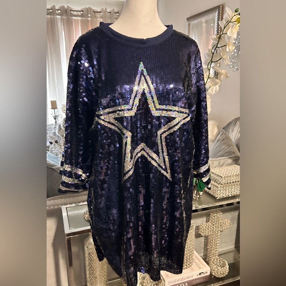 Sale‼️Dallas Cowboys sequin dress. No discount - Picture 7 of 10